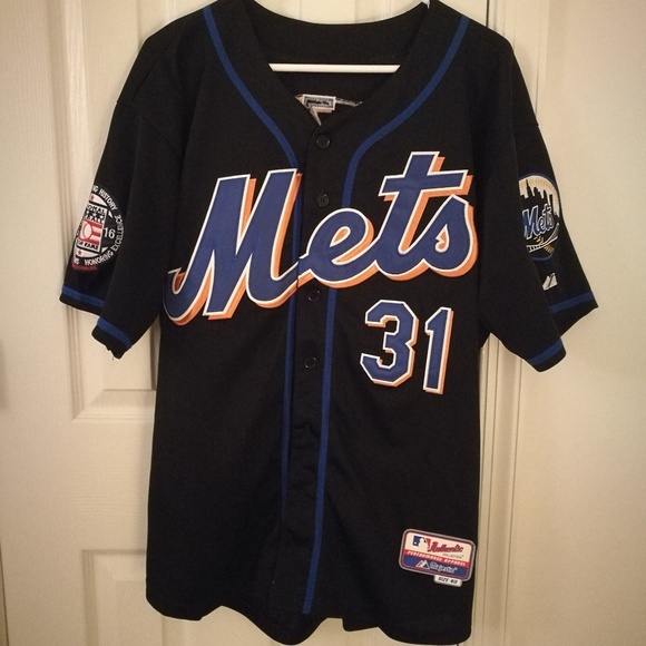 mike piazza black mets jersey